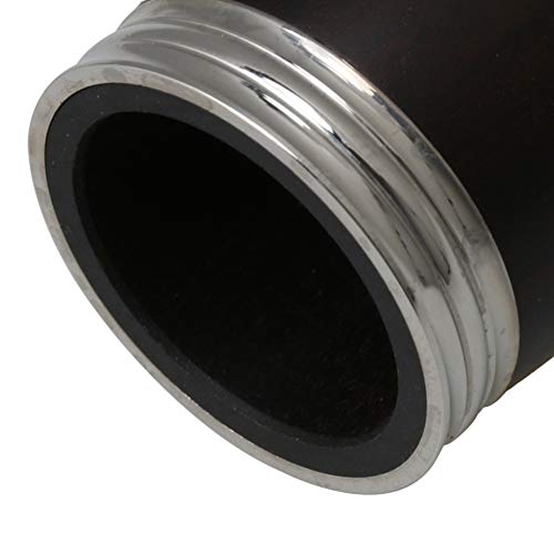 Emptty 60mm Length Clarinet Tuning Tube, Metal Ring Black Ebony Wood Clarinet Barrel Adjustable B flat Clarinet Barrel Treble Pitch Pipe Clarinet Replacement Part Accessories