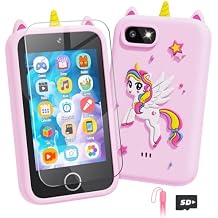 Kids Smart Phone, Unicorn Toys Phone for Girls 3 4 5 6 7 8 Years Old, Dual Camera, 3.5 Touchscreen Kid Phones, Educational Toy for Toddler Kids Christmas Birthday Gifts, ABC Learning, Habit Tracker
