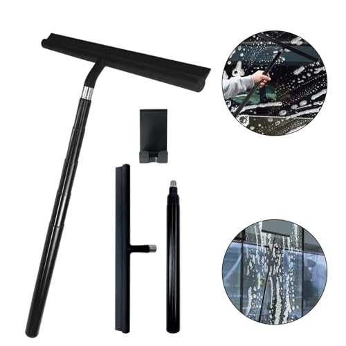 NONGYU Expandable Bathroom Window Cleaner Steel Long Handle Shower Scraper With Nonslip Hook Multipurpose Surfaces Maintenance Bathroom Cleaning Scraper - Image 3