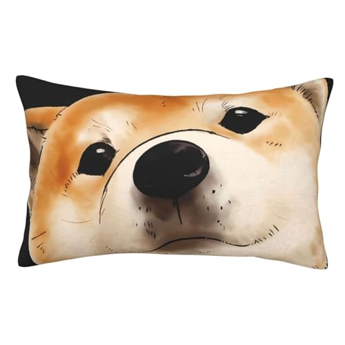 柴犬 いぬ 枕カバー 両面 クッションカバーベッド用 インテリア寝用 35 Cm X 50 Cm