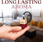 Luxury Amber Saffron Car Perfume | Long Lasting Hanging Air Freshener Diffuser | Odor Neutralising Fragrance Oil Scent | Premium Car Accessories Interior | Elegant Automotive Fragrance Oil Refresher