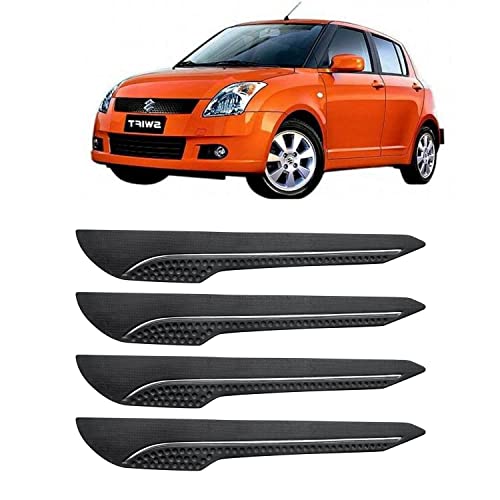 Image of AOSIS-Car Bumper Protector /Bumper Guard for Maruti Suzuki Old Swift with Single Chrome Stripe (4-Pcs)
