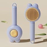 Premium Universal Pet Grooming Brush with Stainless Steel Pins Ideal for All Breeds Long Short Haired Cat and Dog,Ergonomic All-in-One Reduces Tanglesand PromotesHealthy Coat with Gentle (Blue)