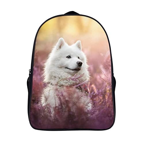 Mochila escolar unisex ligera con impresión 3D Cool de perro y estructura reforzada de moda