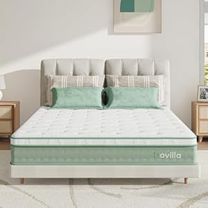 Novilla Matelas 90×190, 20CM, Matelas à Ressorts Ensachés 3 Zones, Soutien Lombaire Renforcé, Mousse à Mémoire de Forme en Gel, Sommeil Frais, Isolation des Mouvements, Tissu Doux pour La Peau