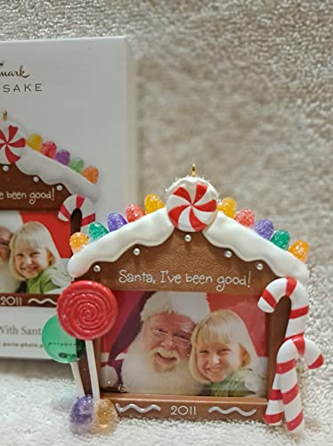 2011 Hallmark Sittin With Santa photo holder Ornament
