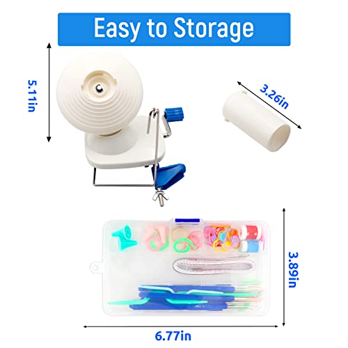 Solidgnik Yarn Ball Winder With Knitting Needles Set, Hand Operated, 4 Ounce Capacity #TOP4