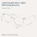 Gaoye Transparent, Clear Blue Light Glasses for Computer & Gaming - Anti UV Ray Lenses, Scratch-Resistant & Comfort Fit - Image 4
