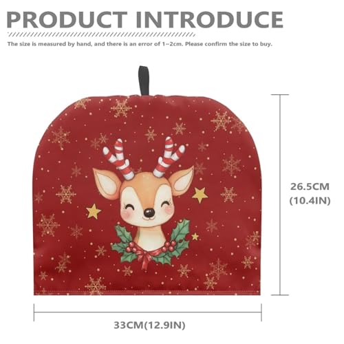 Image of Hudotybom Smile Deer Tea Cozy for Teapot Insulated Large Teapot Cover to Keep Warm Tea Kettle Cover Thanksgiving Fall Kitchen Home Decorations