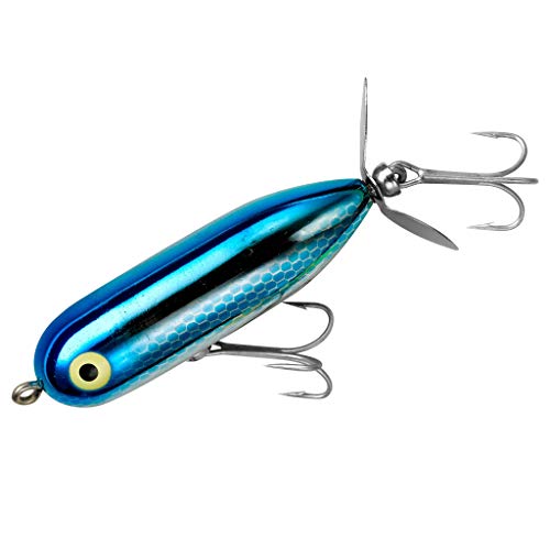 Heddon Torpedo Prop-Bait Topwater Fishing Lure with Spinner Action, Blue Shiner, Baby Torpedo (3/8 oz)