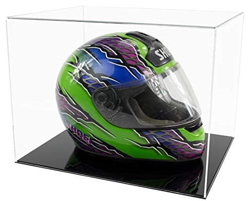 Widdowsons Display Cases Vitrine d’Exposition en Acrylique pour Casque de Moto/F1 avec Un Socle Plat Noir, Dimensions intérieures : L 40 x l 32,5 x H 30cm Cover