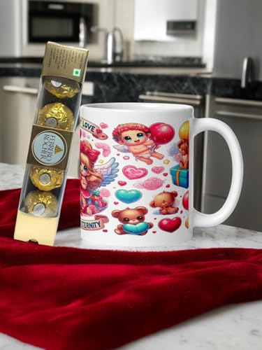 Image of Better Gift Flowers Bound by Love Mug, Round Shaped Multicolor Themed Coffee Mugs, Mug for Gifting, Gifting Items for Family, Friends & Closed Ones