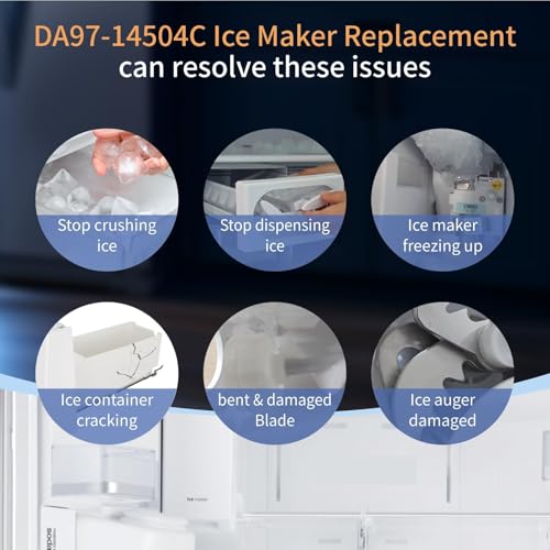 Image of Upgrade DA97-14504C DA97-14504A Ice Container Compatible with RF22 RF23 Sam-sung Ice Maker Replacement AP6039681 Sam-sung Refrigerator Parts,Replaces for PS11773414 EAP11773414 Sam-sung Ice Maker Tray