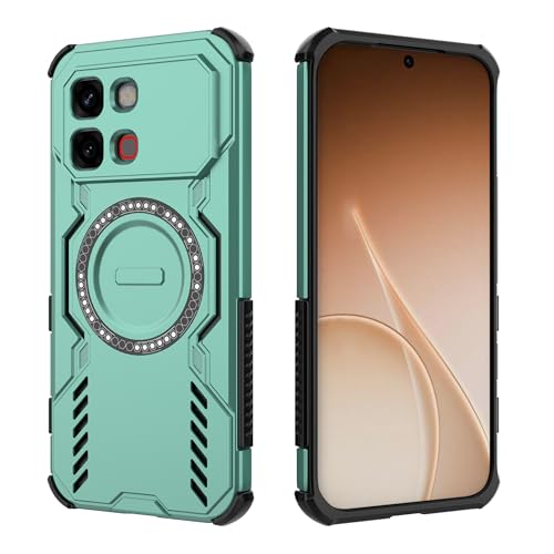 �X�}�z�P�[�X �Ή��@�� for Honor 600 Pro,�Ή��@�� for Honor 600 ���C�����X�[�d�Ή� [PC+TPU] 2-in-1 �ϗ����E�ی�@�\�t���}�O�l�b�g���X�}�z�P�[�X Green