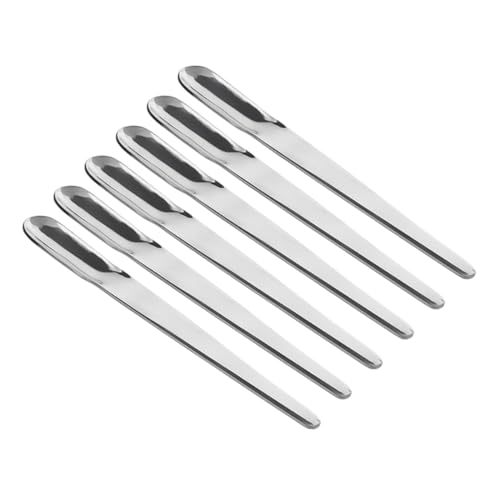 ROMISBABA Minicucharas Para Espresso De Acero Inoxidable 6 Piezas Cucharas Simples Pulidas Para Café, Postre y Té Uso Diario Práctica y Segura