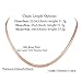 FindChic Herringbone Chains for Women Flat Chain 18K Rose Gold Plated 18'' Necklaces Stainless Steel Snake Link Rock Hip Hop Punk Jewelry