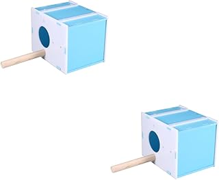 POPETPOP 2 Pçs Suprimentos De Ninho De Pássaros Ninho De Pássaros Ninho De Plástico Alimentar Os Pássaros Incubadora Caixa De Ninho De Madeira Xuan Feng Papagaio Azul Incubadora De