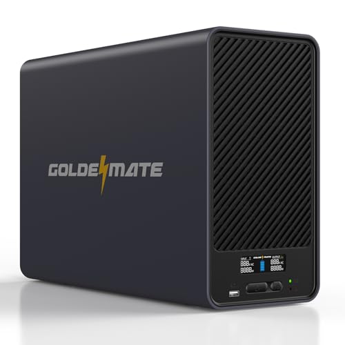 GOLDENMATE 1500VA/1200W Lithium UPS Battery Backup and Surge Protector, Backup Battery Power Supply...