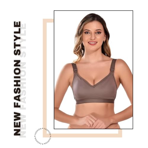 Image of Viral Girl Women's Wire-Free Cotton Hosiery Bra | Non-Padded, Full Coverage, Adjustable Straps | Soft Comfortable Innerwear with Hook & Eye Closure for Everyday Use