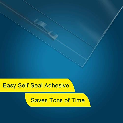 500 Pcs - 14" X 20", Suffocation Warning Self Seal Clear Plastic Poly Bags 1.6 Mil For Clothing, T-Shirts, Pants-Permanent Glue #TOP2