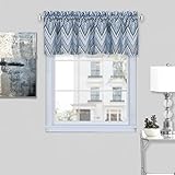 ACHIM Home Furnishings, Ice Blue Avery Window Curtain Valance, 58'x14'