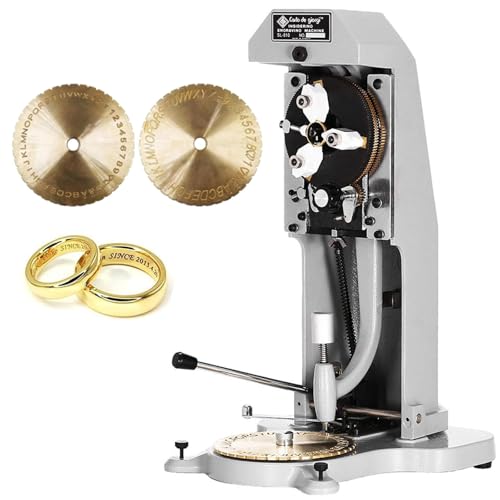 Máquina grabadora de anillos manual para metales con esfera de alfabeto