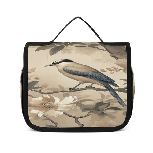 Trousse de toilette voyage motifs oiseaux pour camping et hôtels gain de place