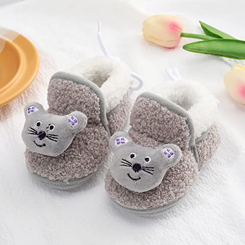 Unisex Little Child Booties Socks Shoes Artificial Woolen Slippers Fleece Warm Soft Non-slip Rubber Sole Booties3