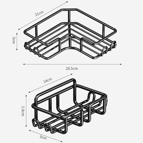 Étagère de douche d'angle sans percer pour carrelage propre et net - 5