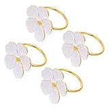 Homoyoyo Servilleteros Decorativos de Flores 4 Piezas Hebillas Creativas para Servilletas en Colores Surtidos Accesorio para Decoración de Fiestas Bodas y Hogar Diseño Elegante y