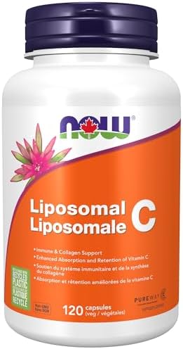 NOW Supplements, Liposomal Vitamin C, Immune & Collagen Support, 120 Veg Capsules