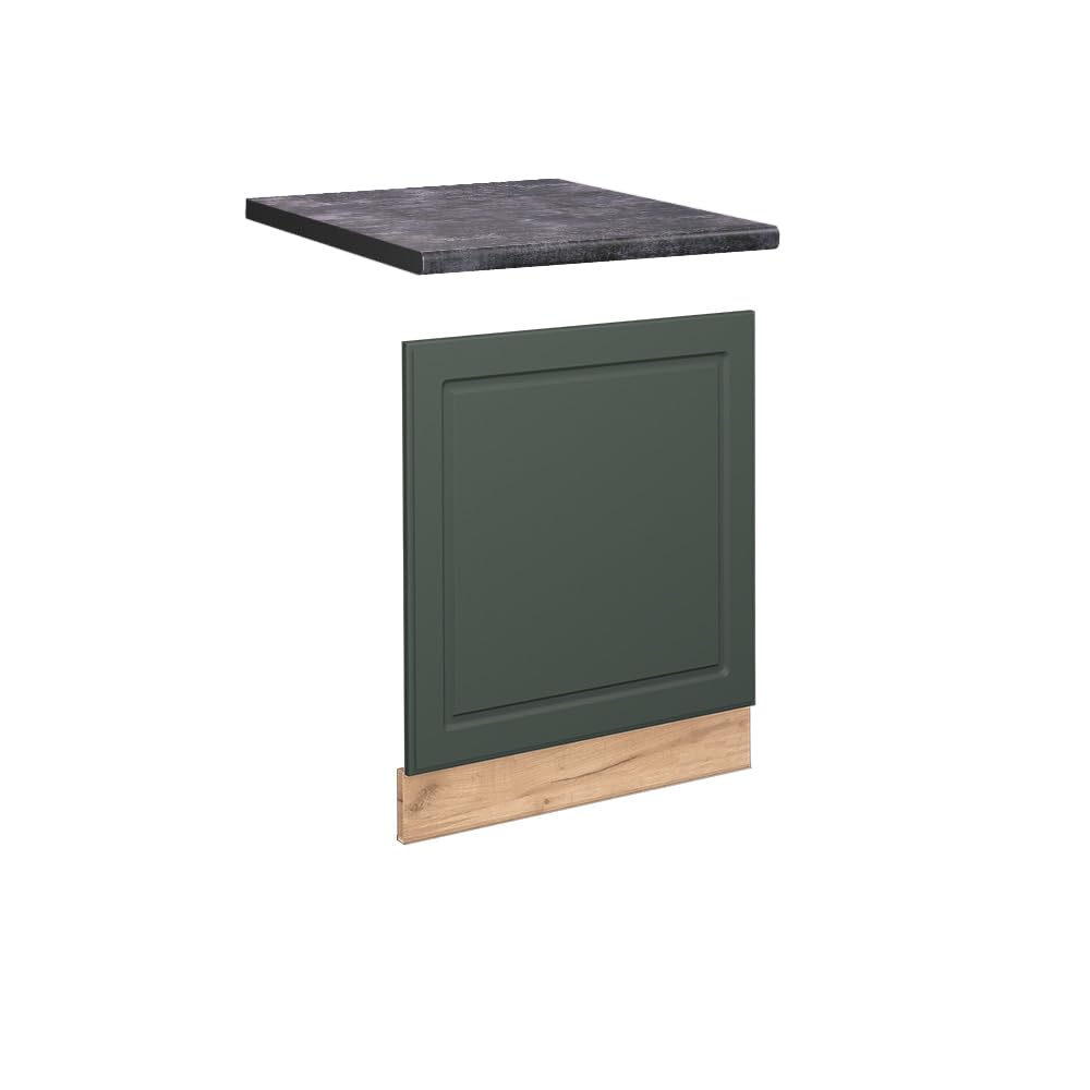 Vicco Front panel Fame-Line, Green-Gold Country House, 60 cm, WT Anthracite, for combination with other modules from the Fame-Line series