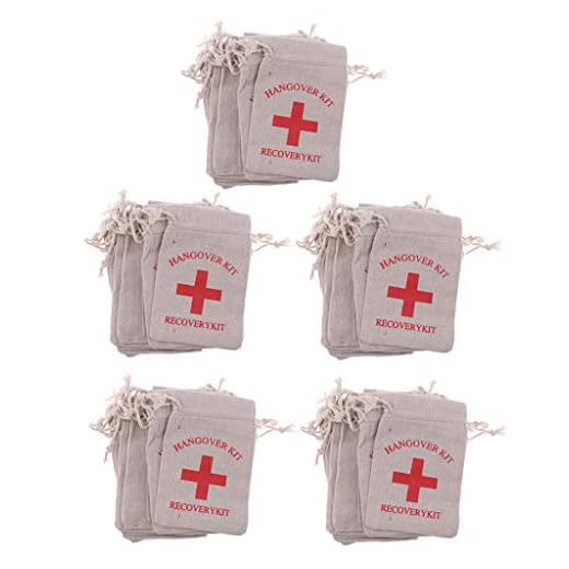 F Fityle 50 Unidades Resaca Bolsos de Fiestas Colección de Boda Favores de Soltería Kit de Muselina