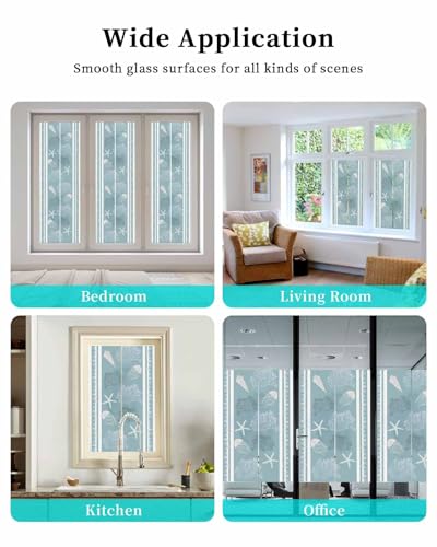Vinilo adhesivo ventana privacidad 17.7x78.7 in azul claro miniatura 6