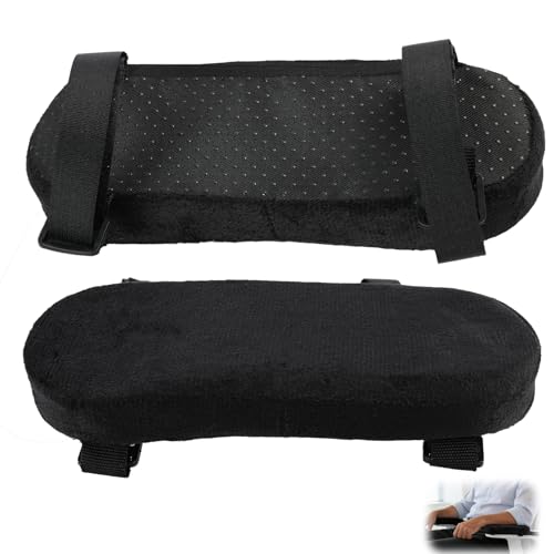 leruiyezs 2pcs Accoudoir Chaise Gaming Mousse à Mémoire Protège-Accoudoirs Coussin de Coude avec...