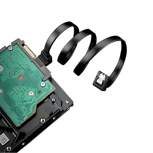 Cable SATA III 6Gbps 5 unidades 90° 18 pulgadas negro miniatura 3