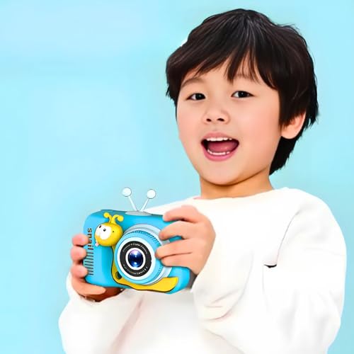 Câmera Digital Infantil com capa resistente a queda e impactos garantindo a durabilidade mesmo nos m