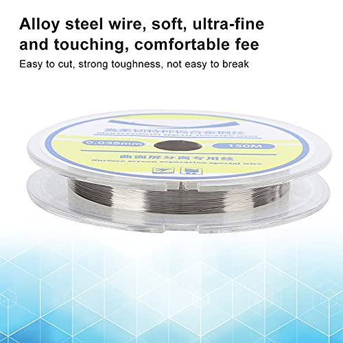 Hilo separador para pantalla de teléfono móvil de aleación de acero tungsteno ultra fino y duradero de 0.035mm de diámetro y 150m de longitud miniatura 4
