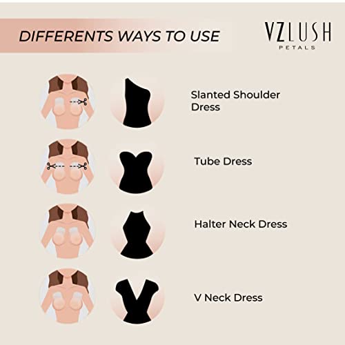 Vzlush Silicone Breast Lifter - Comfy And Supported Push-Up Pasties Reusable Nipple Covers For Strapless And Backless Outfits (Chocolate, Small (Fits A-B Cups)) #TOP7