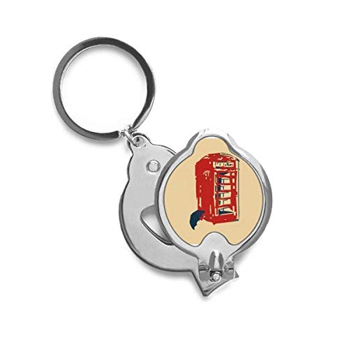 Coupe-ongles décoré cabine téléphonique rétro idée cadeau originale pour amateurs de voyage