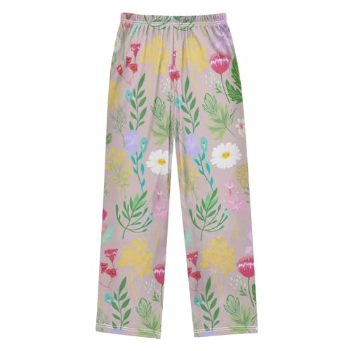 J JOYSAY Floral Botanical Garden Blush Pajamas Pants Soft Long Pajama Bottoms Lounge Sleep Pants Size S-XL2
