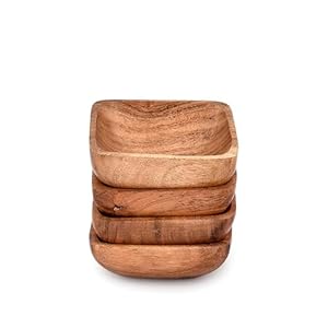 EDHAS Akazienholz Snackschüssel Set, 3-teilig