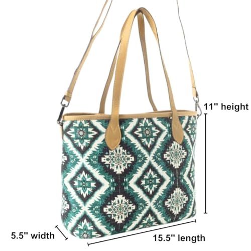 Myra Bag Western Tote Bag for Women - Boho Diamond Aztec Crossbody Handbag2