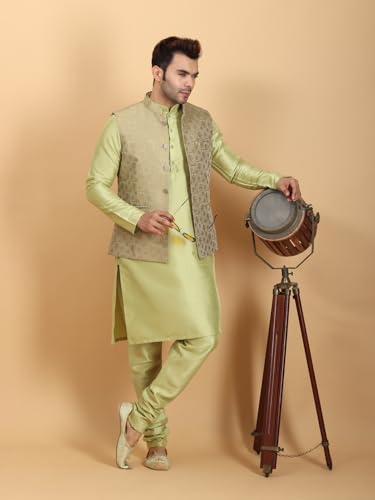 Image of Ethluxis Men Kurta Pyjama Jacket Set