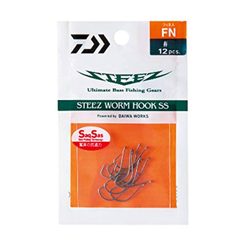 DAIWA Steez Worm Hook SS, Finesse, Angelhaken, Size 1, 17702-001