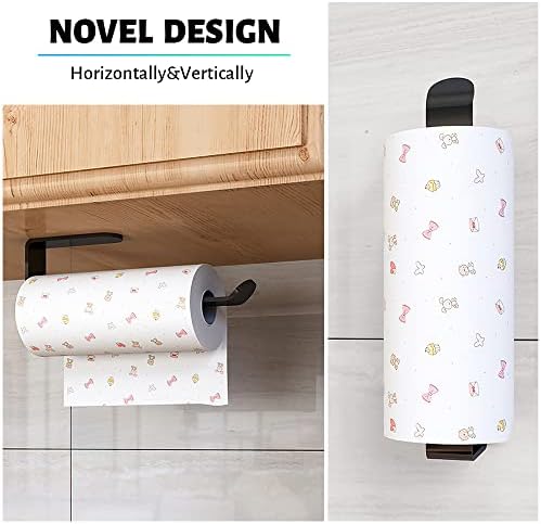 2Pack Paper toilet Roll Holder Self Adhesive Kitchen Paper Holder Roll Holder Wall Mount for Kitchen and Bathroom for Kitchen,Pantry,Bathroom,Both Available in Adhesive and Screws