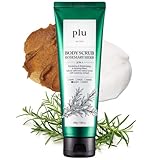 PLU Original Korean Walnut Body Scrub Polish - Rosemary Herb - Exfoliating & Moisturizing & Glow - for Acne, Cellulite, Stretch Marks, Spider Veins - Fresh Chamomile & Rosemary Scent, 6.76 oz.