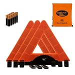 3 Pack LED Reflective Warning Triangles Emergency Safety Kit