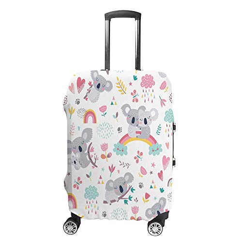 Housse de transport CHEHONG fleurs roses en polyester élastique pour valise lavable