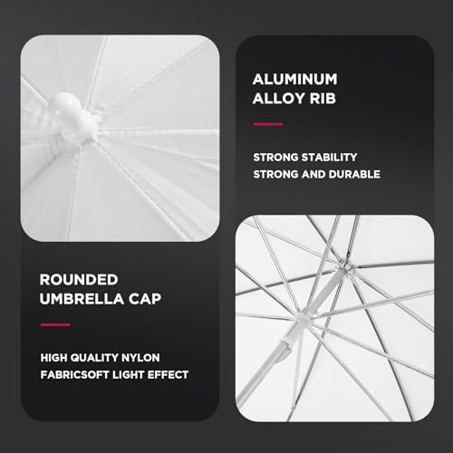 Hahawalker HAHA0007 [2 Pack] Photography Umbrella Diffuser Kit,43"/110Cm White Translucent Soft Umbrella Diffuser thumb #4